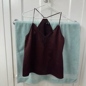 Express Dark Purple Racerback Lace Cami